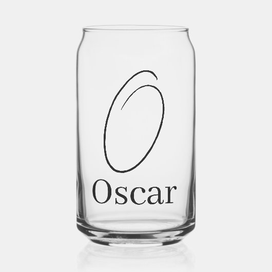 Drinkware Set Letter O Blikvorm Glas (Voorkant)