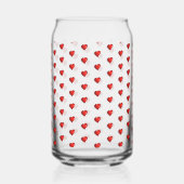 Drinkware Set Love Red Hearts  Blikvorm Glas (Achterkant)