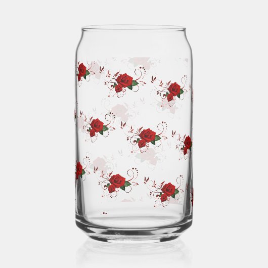 Drinkware Set Love Red Rose Floral (Recto)