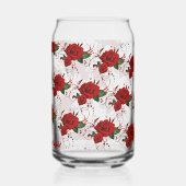 Drinkware Set Love Red Rose Floral (Gauche)