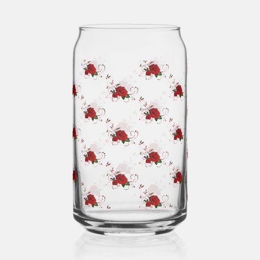 Drinkware Set Love Red Rose Floral (Recto)