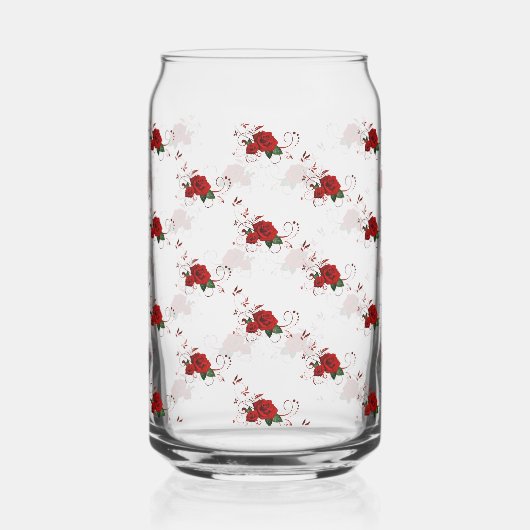 Drinkware Set Love Red Rose Floral (Gauche)