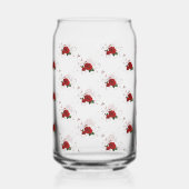 Drinkware Set Love Red Rose Floral  Blikvorm Glas (Voorkant)