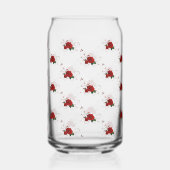 Drinkware Set Love Red Rose Floral  Blikvorm Glas (Achterkant)