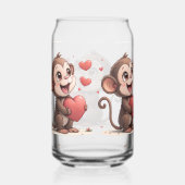 Drinkware Set Monkey Love Red Hearts  (Droite)