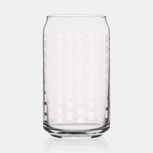 Drinkware Set Pink & White Stripe Square (Verso)