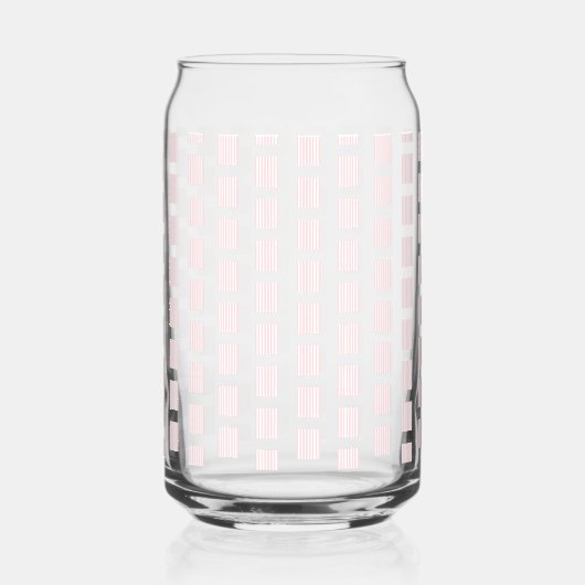 Drinkware Set Pink & White Stripe Square (Gauche)