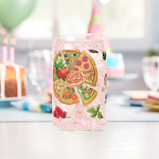 Drinkware Set Pizza Time Blikvorm Glas (Insitu (Verjaardag))