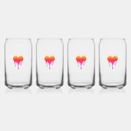 Drinkware Set - Small hearts, big bursts Blikvorm Glas