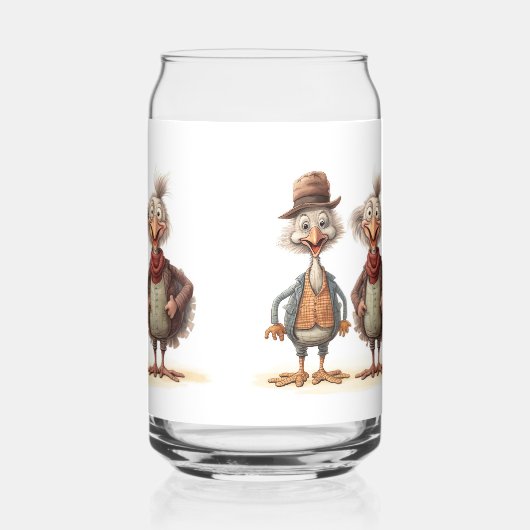 Drinkware Set Turkeys Blikvorm Glas (Achterkant)