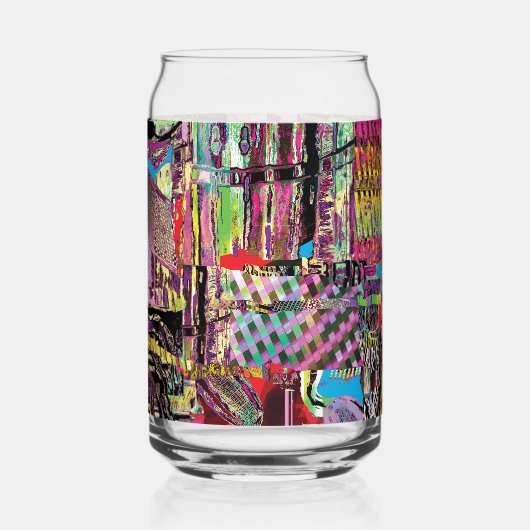 Drinkware Set – Urban Fractals Blikvorm Glas (Achterkant)