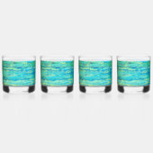 Drinkware Set van 4 met gedrukte kunst Whisky Glas (Links)