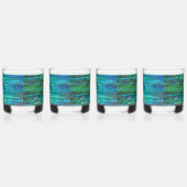 Drinkware Set van 4 met gedrukte kunst Whisky Glas (Rechts)