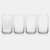 Drinkware Stijl: Gedrukt blikglas, Set: Set van 4, Blikvorm Glas (Achterkant)