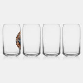 Drinkware Stijl: Gedrukt blikglas, Set: Set van 4, Blikvorm Glas (Rechts)