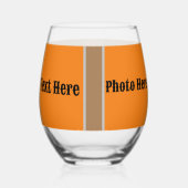 Drinkware Stijl: Gedrukte Wijn Glas foto | tekst. (Rechts)