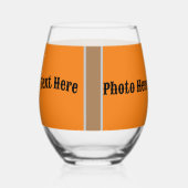 Drinkware Stijl: Gedrukte Wijn Glas foto | tekst. (Links)