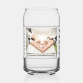 Drinkware trouwfoto met Naam Kan Glas. Blikvorm Glas (Achterkant)