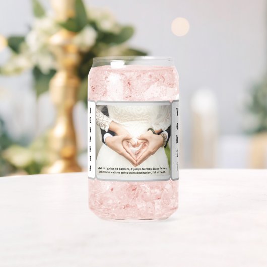 Drinkware trouwfoto met Naam Kan Glas. Blikvorm Glas (Insitu (Huwelijk))