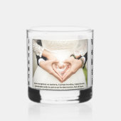 Drinkware trouwfoto met Naam rotsen Glas. Whisky Glas (Achterkant)