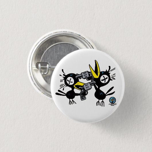 Drinky Crow POW. Button (Voorkant /achterkant)