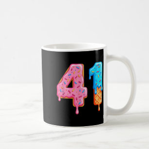 Drip 41 Meme Cool Baseball Stijl Nummer Een en Vee Koffiemok