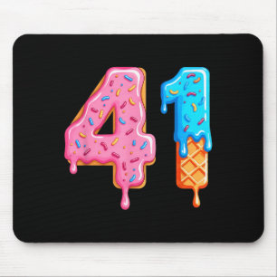 Drip 41 Meme Cool Baseball Stijl Nummer Een en Vee Muismat