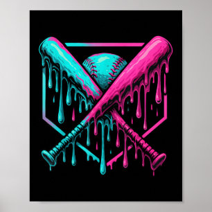 Drip Boys Baseball en Bat Poster