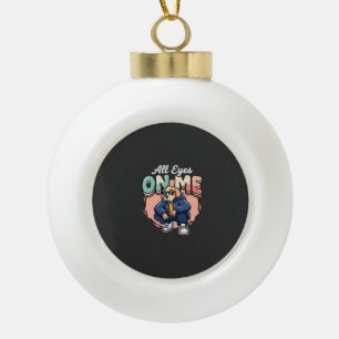 Drip Dog All Eyes On Me Keramische Bal Ornament
