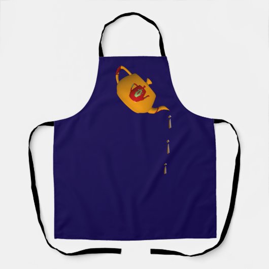 Drip Drip Dubbele Theepot Dr Blue Chef Server Schort (Voorkant)