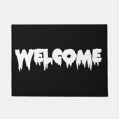 Drip Font WELCOME Doormat - Witte tekst op zwart Deurmat (Voorkant)