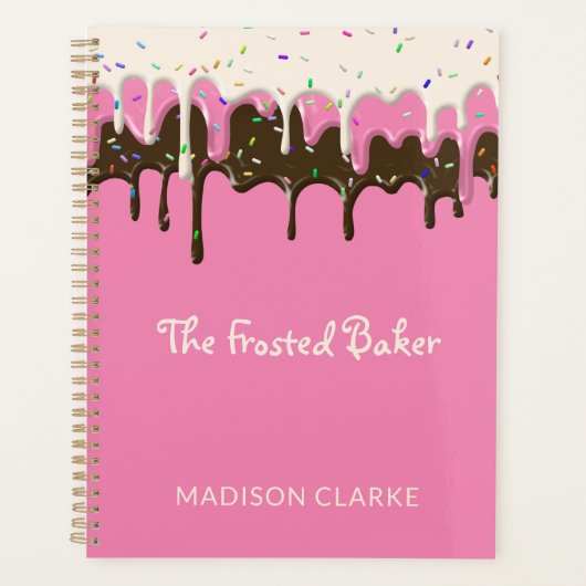 Drip Frosting Cupcake Cake Bakkerij Bedrijf Planner (Voorkant)