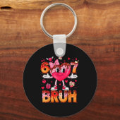 Drip Ice Cream Heart 67 Valentines Bruh Six Seven  Sleutelhanger (Voorkant)