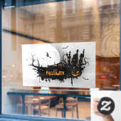 Drip Paint Halloween Haunted Scene Raamsticker (Cafe Raam)