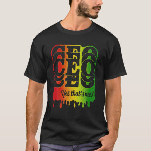 Drippende CEO Black Power Junenth Afrikaanse trots T-shirt
