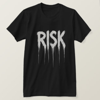 Drippende Verf RISICO Grunge Typografie Streetwear T-shirt