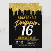 Drippende Verjaardagsfeest Kaart (Voorkant / Achterkant)