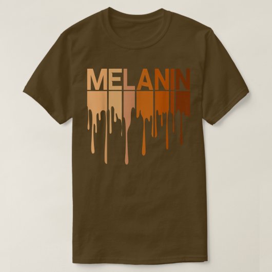 Drippin Melanin Vrouwen Pride Black History Maand T-shirt (Design voorkant)