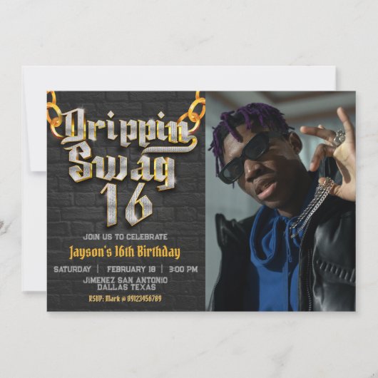 Drippin Swag 16 met fotolandschap Kaart (Voorkant)