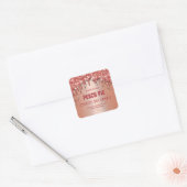 Dripping Glitter Roos Gold Soy Candle Labels (Envelop)