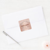 Dripping Glitter Roos Gold Soy Candle Labels (Envelop)