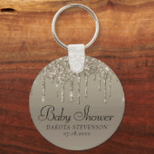 Dripping Gold Glitter | Champagne Smelt Shower Sleutelhanger (Voorkant)