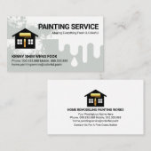 Dripping Grey Paint Home Reparaties Visitekaartje (Voorkant / Achterkant)