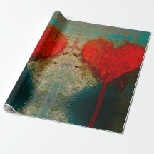 Dripping Heart Wrapping Paper beroemd gemaakt door