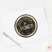 Dripping Honing Custom Hives Zwerm Verwijdering Qu Ronde Sticker (Envelop)