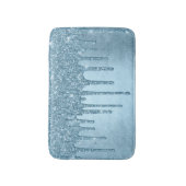 Dripping Ice Glitter | Blauw Faux Sparkle Metallic Badmat (Voorkant Verticaal)