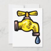 Dripping kraan uitnodigingen (Voorkant)