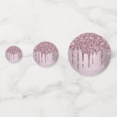 Dripping Mauve Glitter | Dusty Pink Melt Shimmer Confetti (Voorkanten)