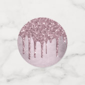 Dripping Mauve Glitter | Dusty Pink Melt Shimmer Confetti (Kleine voorkant)