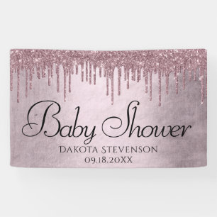 Dripping Mauve Glitter   Dusty Pink Melt Shower Spandoek
